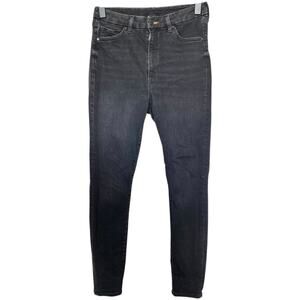 & Denim H&M Super Skinny High Waist Black Jeans size 8